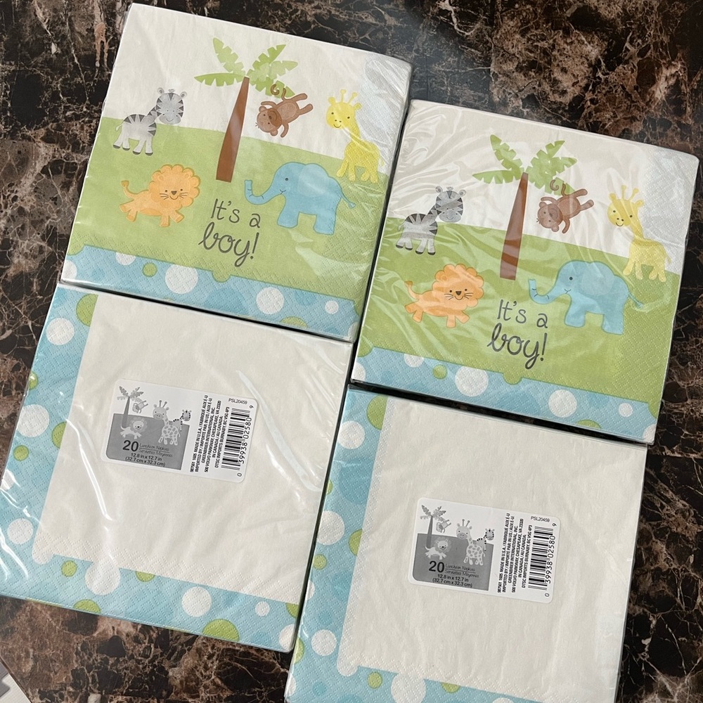 Set of 4 It’s A Boy Napkins